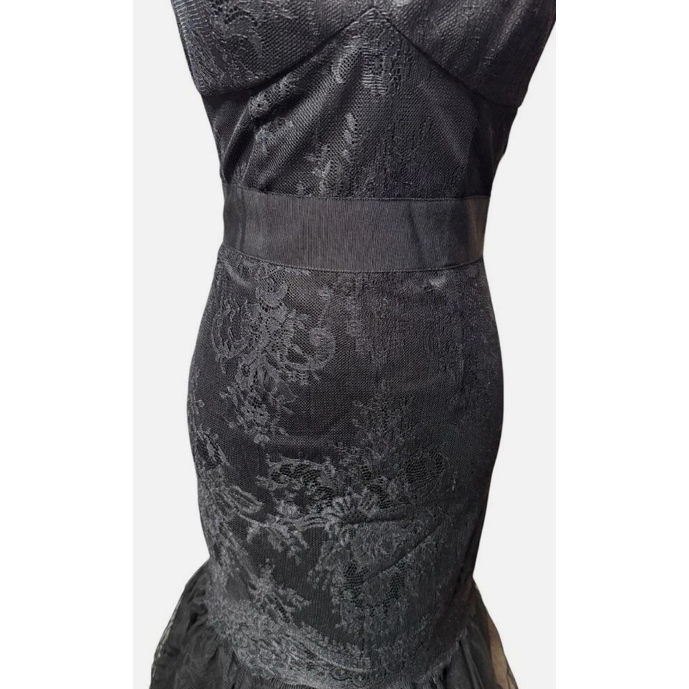 Pearl Georgina Chapman of Marchesa Women Maxi Dress Black Sleeveless Size 8 - Picture 4 of 15